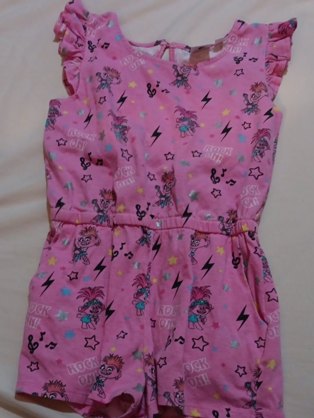 Dreamworks Pink Trolls World Tour Girls Romper